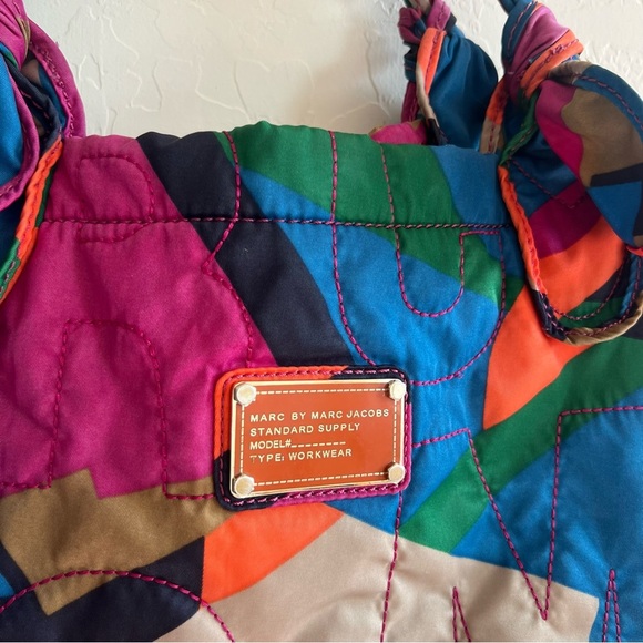 Marc by Marc Jacobs Limited Edition Nylon Quilted Multicolor Tote Bag - Picture 4 of 16